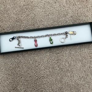 Sterling Silver Sandal Charm Bracelet